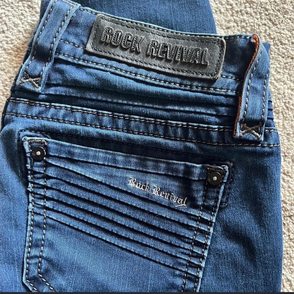 Rock Revival dark wash Janeil skinny Jeans size 26​ - Picture 4 of 16